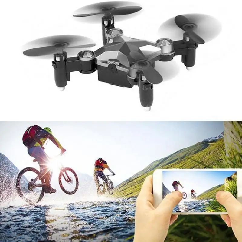 

Mini Travel Case Folding Unmanned Aerial Vehicle Pocket Drone Four-Axis Aircraft Portable Remote Control Intelligent WIFI