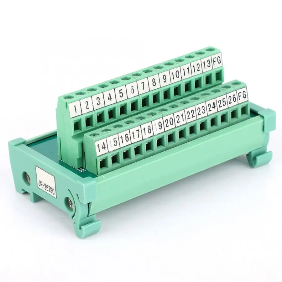 

SCSI 26P PLC Board Terminal Block 35mm DIN Rail Mount Signal Adapter Board PLC Adapter Relay Module AWG 22-16