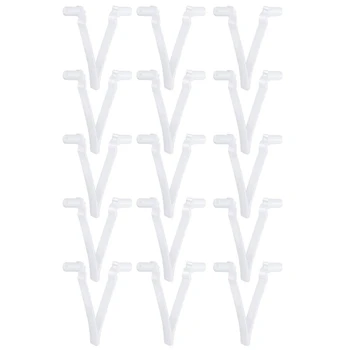 

24 Pieces Pool Butterfly Clip V Clip Pool Attachment Clip for Skimmer Net, Leaf Rake, Brush, Pool Supply