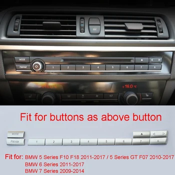 

Car Air Conditioning CD Number Buttons Sequins Decoration Cover Trim For BMW 5 6 7 Series 5GT F10 F18 F07 F06 F12 F13