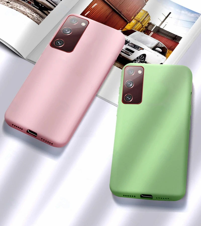 HINWEIS 20 ULTRA HINWEIS 10 LITE 8 9 S10 + S20 + S20 FE Weiche Abdeckung Flüssigsilikonhülle für Samsung Galaxy S21 S21 + S10 S10E S8_voghion.com