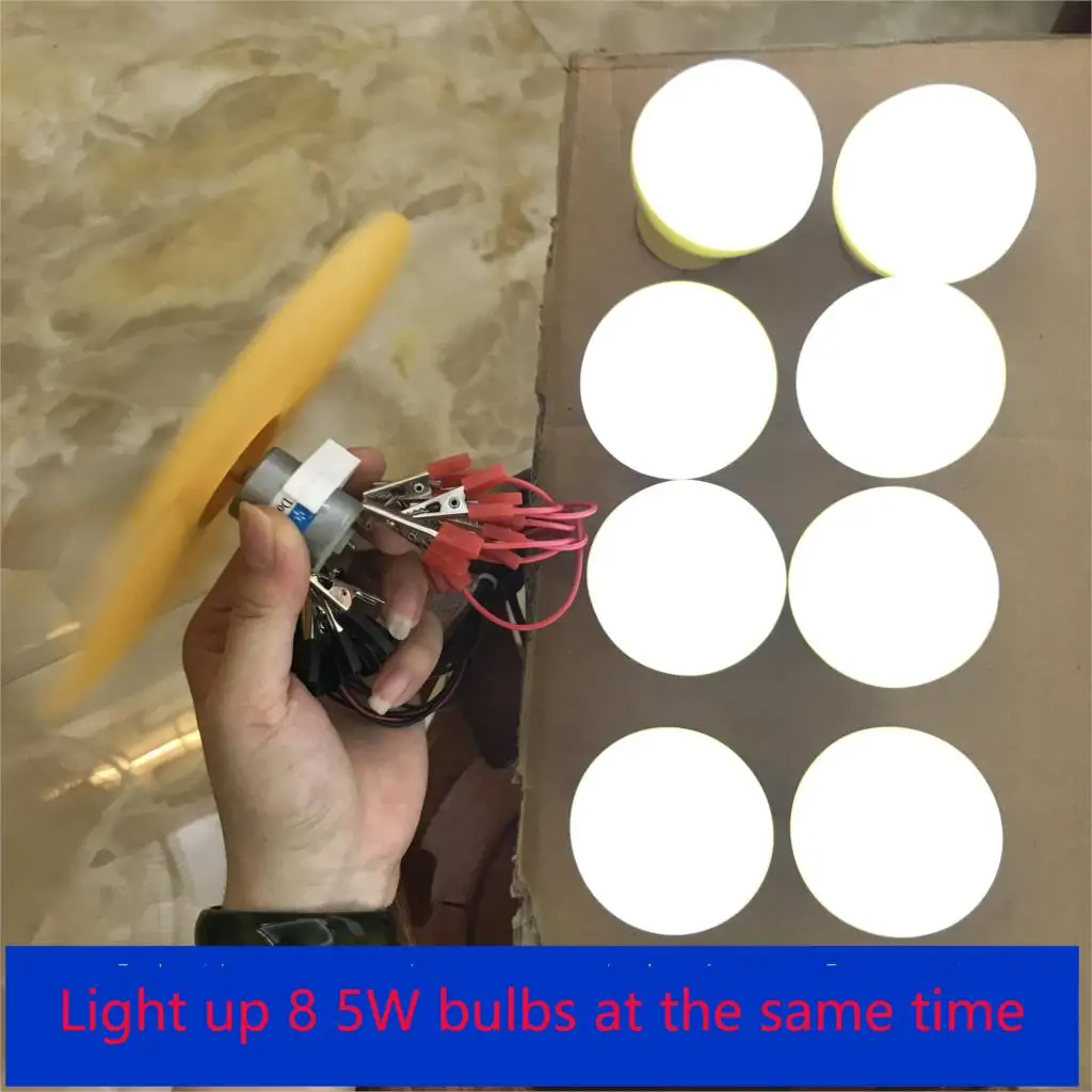 Micro wind turbine, wind power generation, fan led light physical science experiment