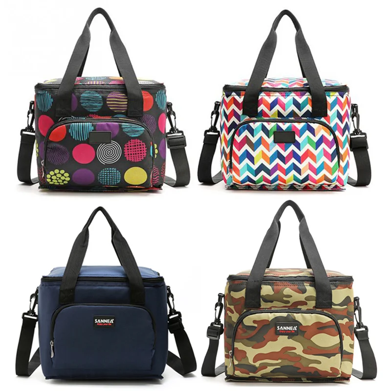 Nueva moda bolsa de Picnic Floral gran capacidad comida bolsa multipropósito comida con aislamiento térmico bolsa para acampar Picnic senderismo