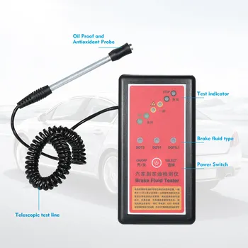 

Automotive Brake Fluid Tester Oil Moisture Water Detection For Auto DOT3 Automotive Tester Brake Fluid Dot 5
