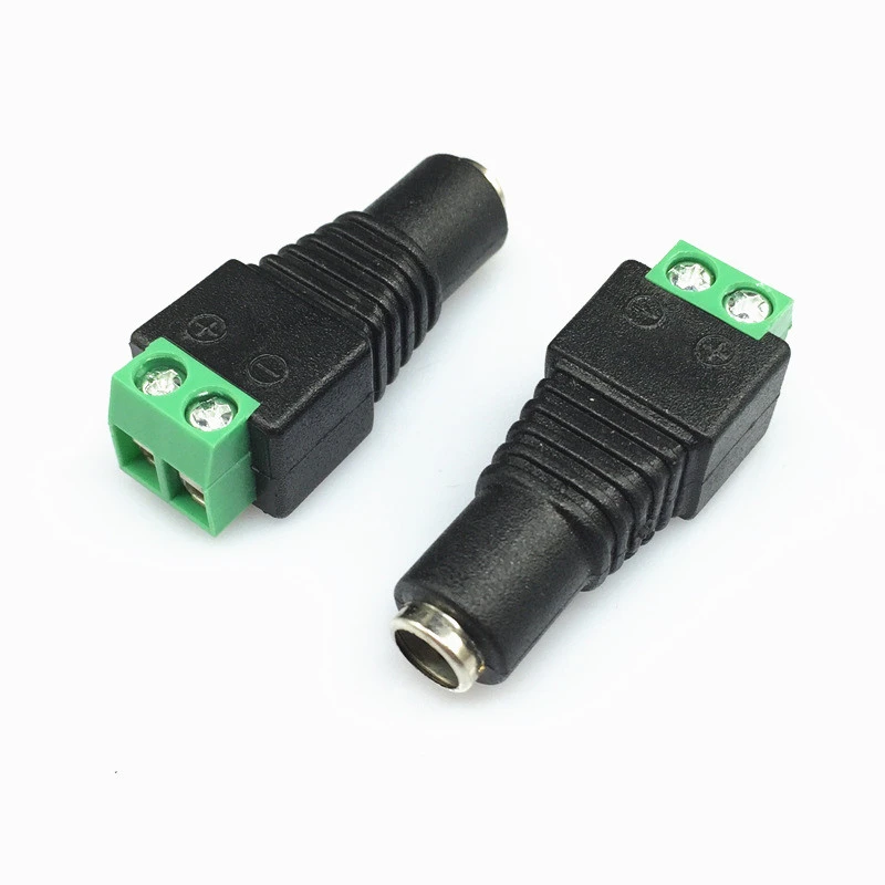 Conector Dc Hembra 2 1 5 5mm Conector De Cable Adaptador De Toma De Corriente Para Tira De Led Y Camaras Cctv Conectores Aliexpress