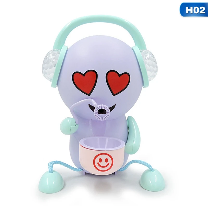 Открытый пузырь мультфильм Ванна игрушка наушник Expression Bubble Maker ванна для Купания Мыло машина для детей с музыкальной водой игрушка