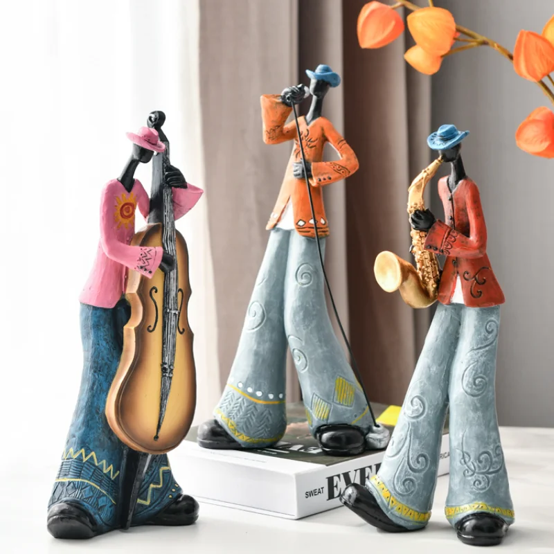 

American Style Art Decoration Rock Band Decoration Figurines Living Room Wine Cabinet Bookshelf Decor Gift Desktop Accessories