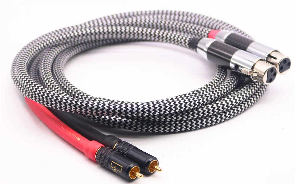 

Audiophile Audio Cable 2 RCA Male to 2 XLR HIFI Plug 3 Pin Female Interconnect cable HIFI