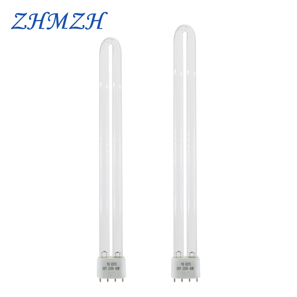 2G11 Ultraviolet Disinfection Lamp Tube 253.7nm High Ozone UVC Quartz Sterilizer Lamp Tube For 38W Remote Control UV