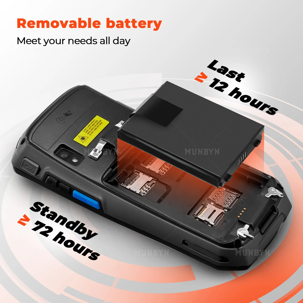 MUNBYN PDA Belt Holster Case Rugged Pouch Carry Case with Belt Clip and Loops Holster Holder for