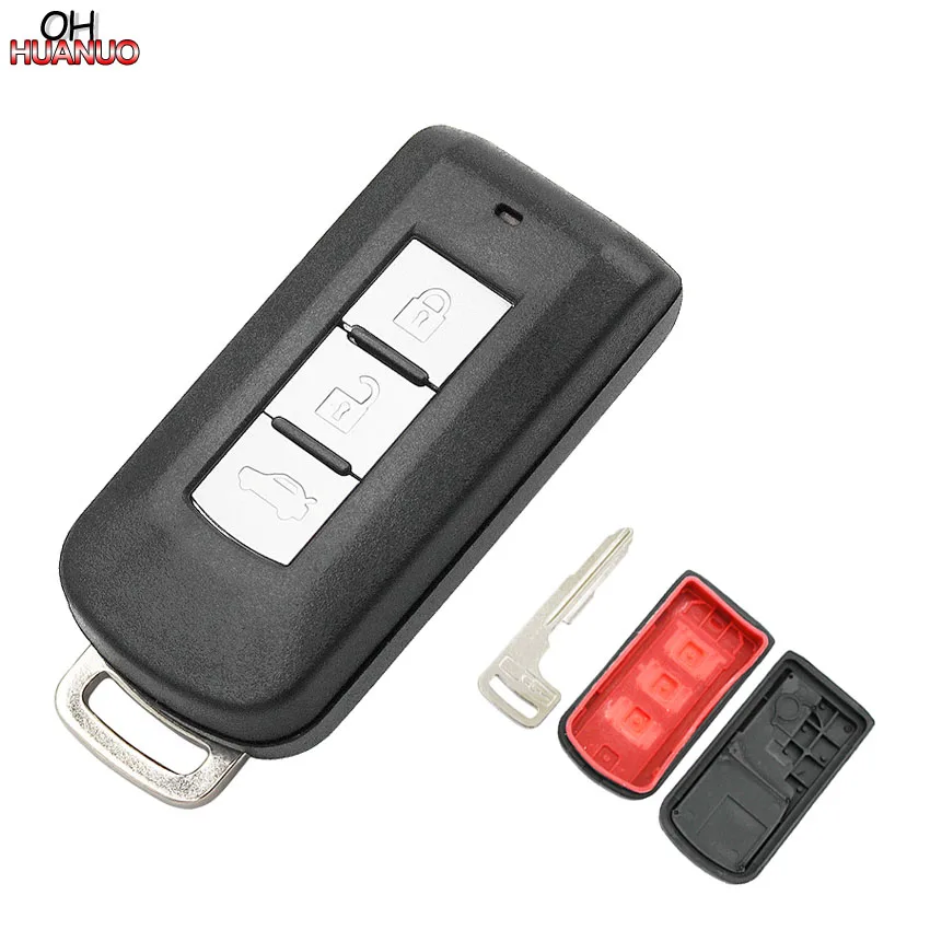 3 кнопочный смарт брелок для автомобильного ключа чехол Mitsubishi Lancer Outlander ASX 2008 2009 2010