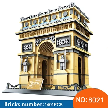 

Wange 8021 Architecture PARIS ARC DE TRIOMPHE Series Building Blocks Educational Structure Bricks Toy For Children 21036