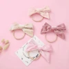 Newborn Baby Headbands for Girls Nylon Band Velvet 5 Inches Big Bows Photography Hair Accessories Kids Party Elastic Hairbands 6