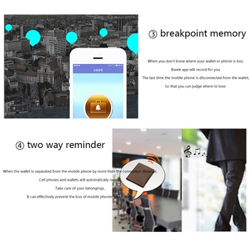 

USB Charging Anti Lost Storage Travel Solid Tracking Short Type Bluetooth Smart Compartment Locator Finder Retro Men Wallet