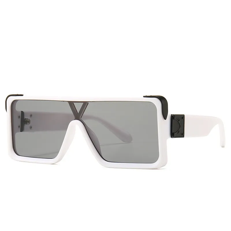 JASPEER большие квадратные солнцезащитные очки для мужчин и женщин с плоским верхом модные цельные линзы солнцезащитные очки для женщин бренд оттенков зеркальные - Цвет линз: C4