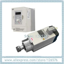 4 подшипника GDF46-18Z/1,5 мотор шпинделя 1,5 кВт ER20 18000 об/мин квадратный мотор шпинделя с воздушным охлаждением+ 1,5 кВт частотный инвертор VFD