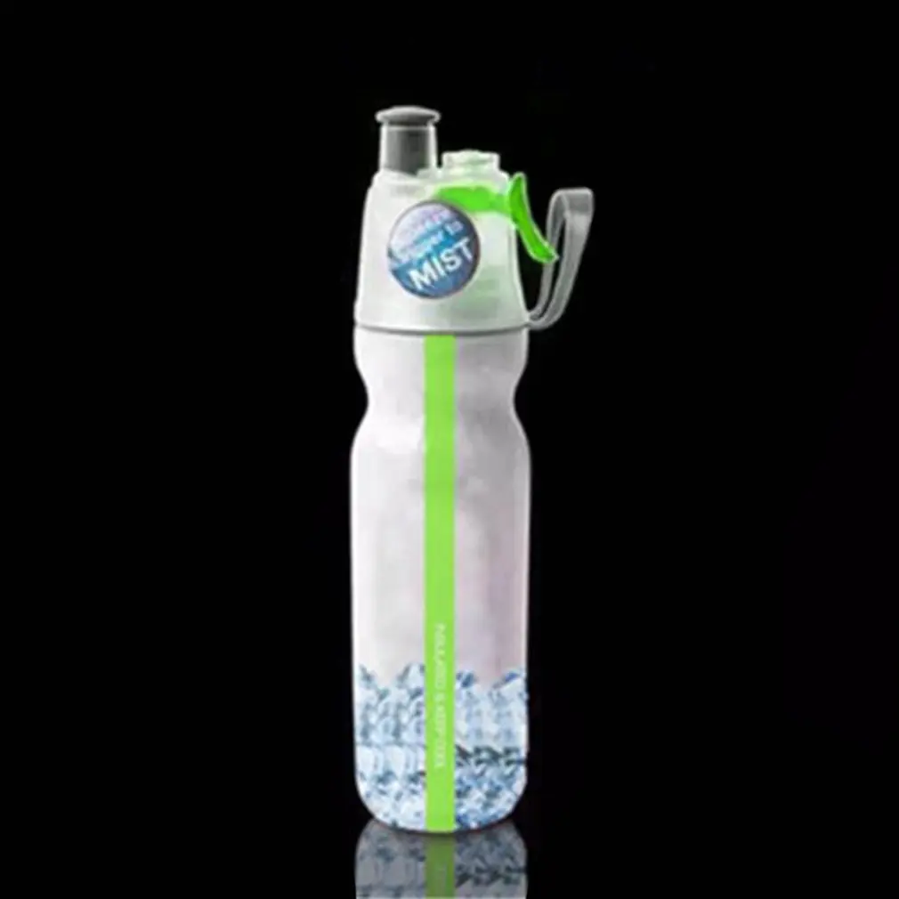 Портативная полиэфирная двойная бутылка для воды 500 мл спрей охлаждающая Питьевая чашка для спорта на открытом воздухе бицикл большой емкости охладитель бутылка для воды
