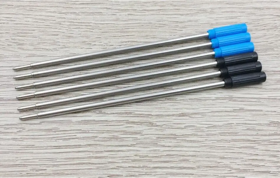 10Pcs 116mm High Quality blue black red Metal Ballpoint Pen RefillsPen
