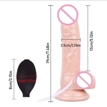 Strapon Ejaculating Dildo Realistic Penis Spraying Dick Suction Cup Dildos for Women Sextoy Consolador Para Mujer Adult Toy 4