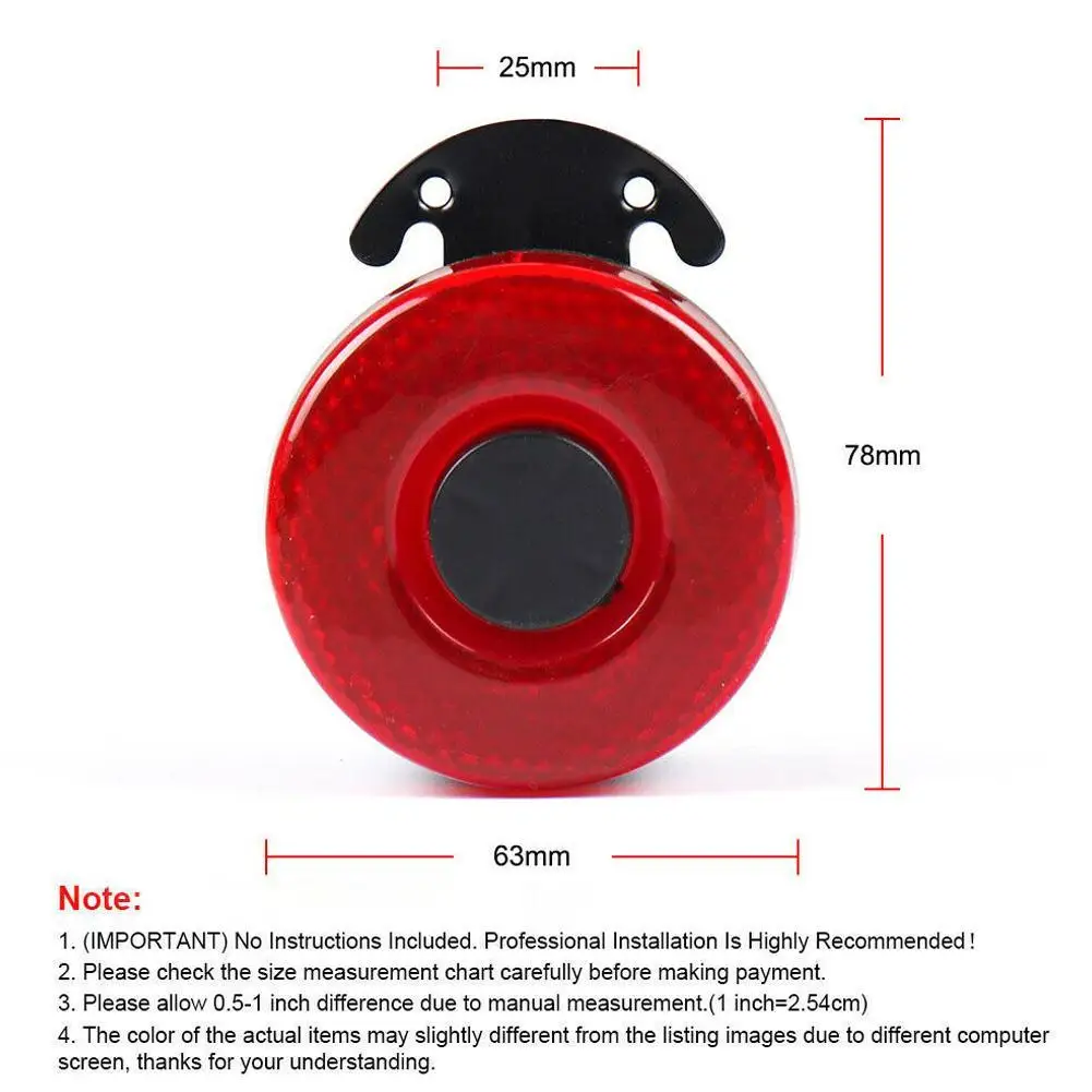 DC 12/24V Car Reversing Horn With Flashing Warning Signal Light Waterproof Back Up Sound Alarm Speaker Buzzer Horn For Cars Moto