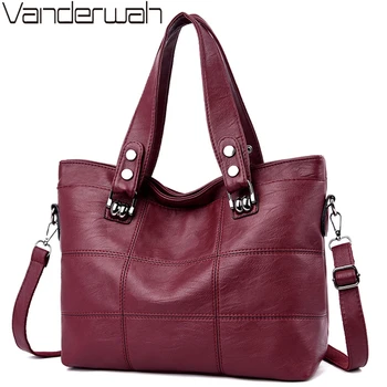 

2019 European style Women Bag Soft Leather Handbags Hot Ladies Shoulder Bag Big Crossbody Bags for Women 2019 Messenger Bags sac