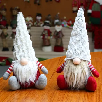 

Handmade Swedish Stuffed Toy Santa Doll Gnome Scandinavian Tomte Nordic Nisse Sockerbit Dwarf Elf Home Ornaments Christmas Santa