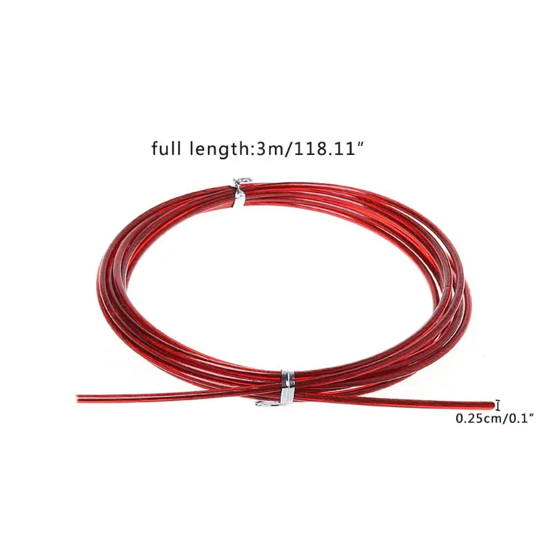 Jump Rope Replacement Cable 2.5mm x 3meter Steel Wire with Nylon Polymer Coating for Maximum Speed Cable 6 Colors Option