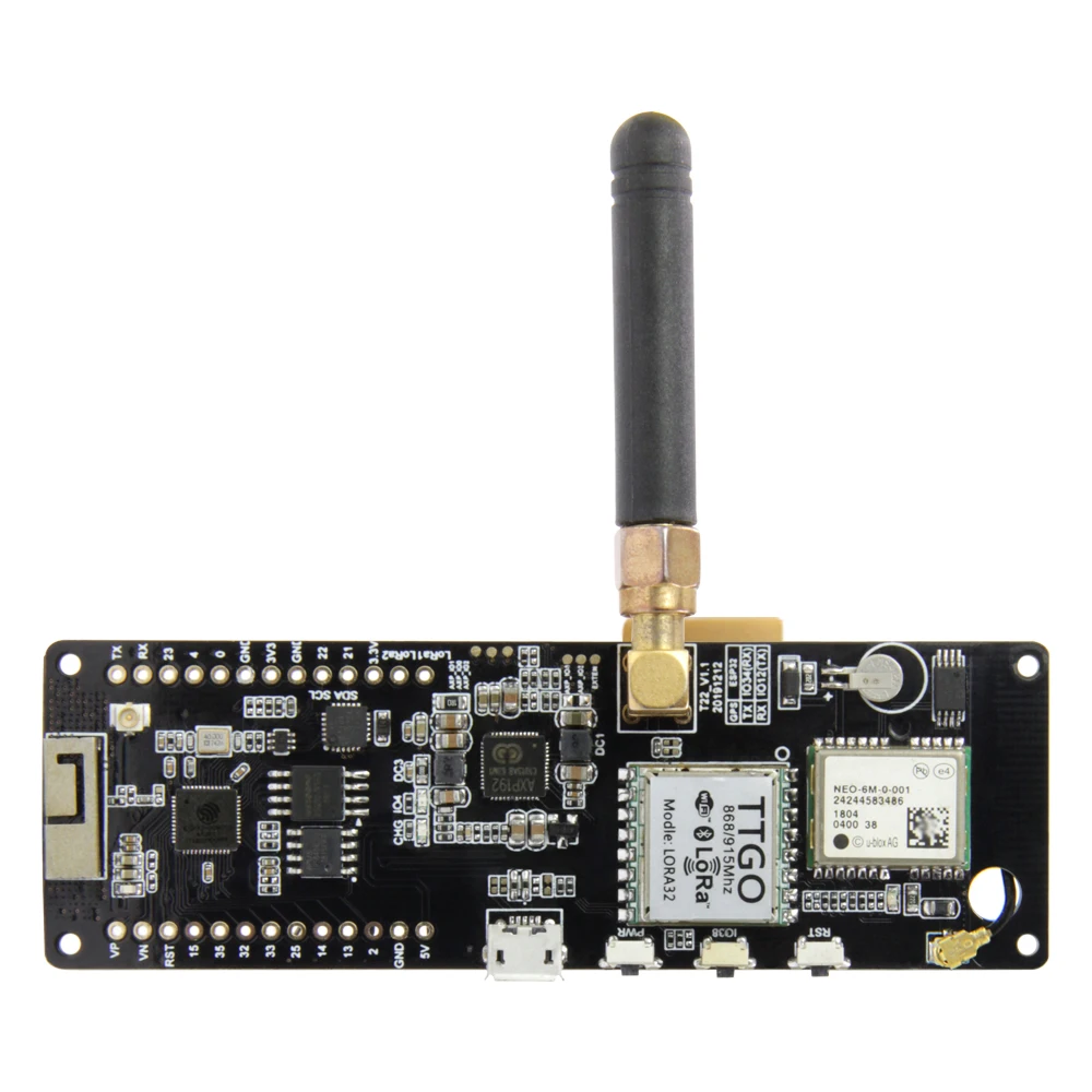 LILYGO<ALIMT >&reg;</ALIMT> TTGO T-Beam V1.1 ESP32 433/868/915/923Mhz WiFi Bluetooth Module ESP32 GPS NEO-6M SMA 18650 Battery Holder With OLED