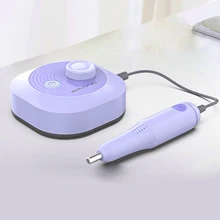 Фиолетовый тихий Электрический Фрезер для ногтей, сверлильный станок аппарат для маникюра и педикюра, фрезер с резак дизайн ногтей дрель машина набор инструментов для ногтей