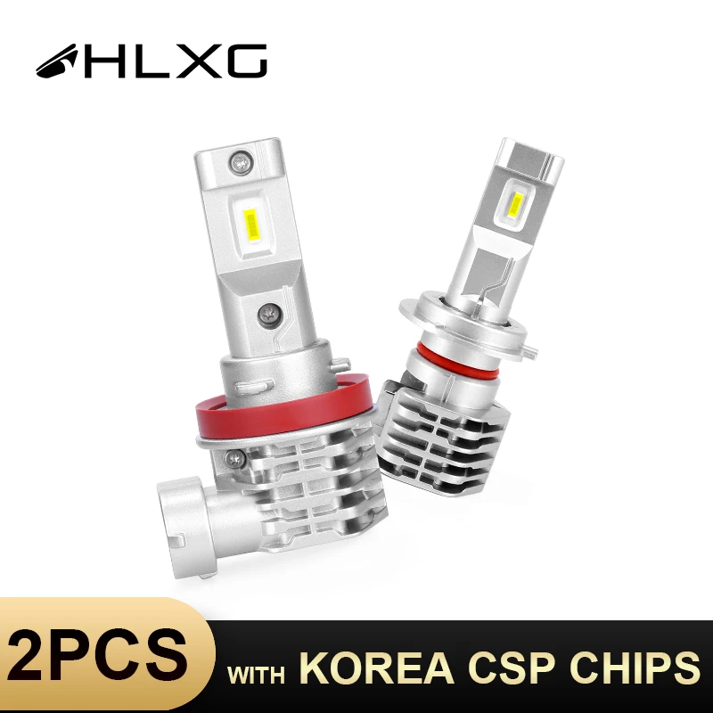 Светодиодный мини фонарь HLXG H4 с чипами CSP H7 H11 H8 H9 12 В 9005 HB3 9006 HB4 светодиодный