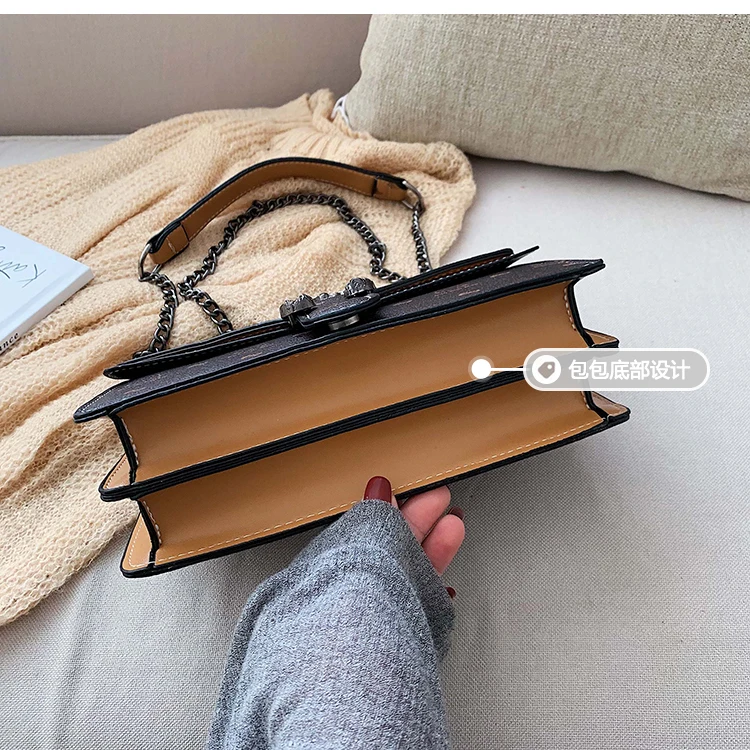 Chain Small Bag Female Bag Popular New Wave Korean Shoulder Fashion Small Square Bag