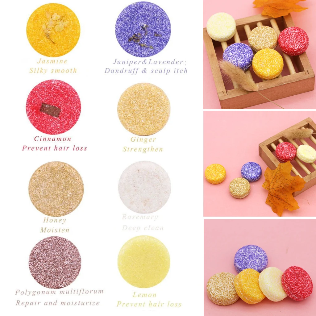 5Pcs 100% Natural Organic Conditioner and Repair Care Hair Darkening Shampoo Bar Natural Organic Shampoo Soap Bar Anti-Dandruff