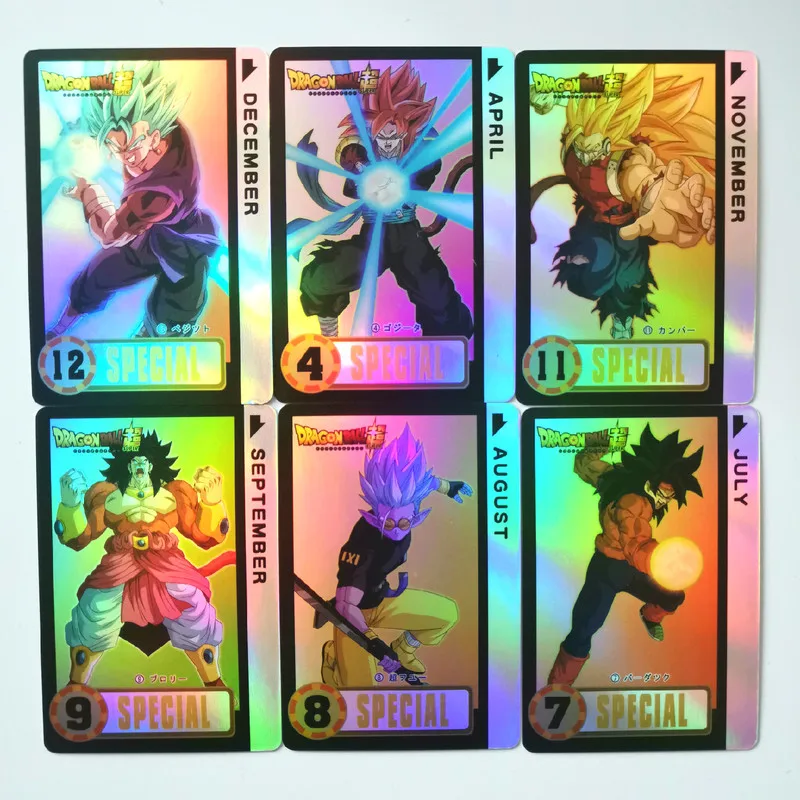 

12pcs/set Dragon Ball Super Game 2019 Calendar Card Toys Hobbies Hobby Collectibles Game Collection Anime Cards Free Shipping