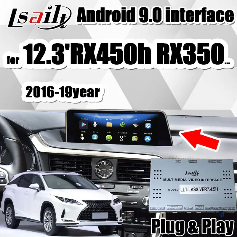 4GB PX6 CarPlay/Android multimedia video interface for Lexus  RX450h RX350 RX300 2016-2020 with Android Auto  YouTube by Lsailt