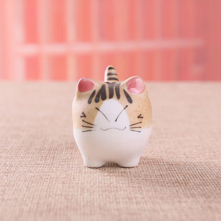 Style A Мини котенок плетеная корзина-горшок для цветов бонсай Садоводство настольная керамическая ваза для домашнего офиса украшения мультфильм вазон для суккулентов - Цвет: Style A