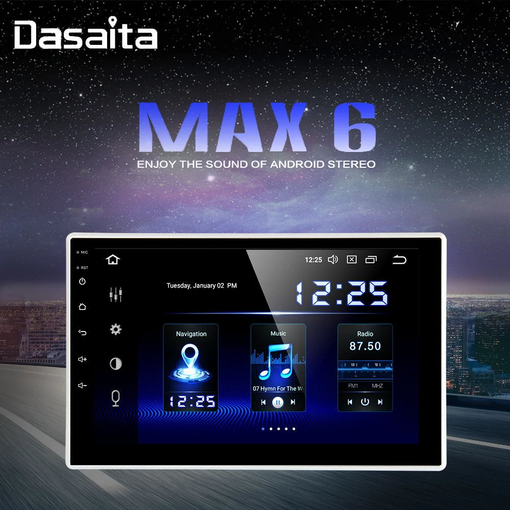 

HD 10.2" Touch Screen Android 9.0 Hexa-Core 64bit for Universal one din AutoRadio PX6 64GB ROM Car Stereo GPS Navig