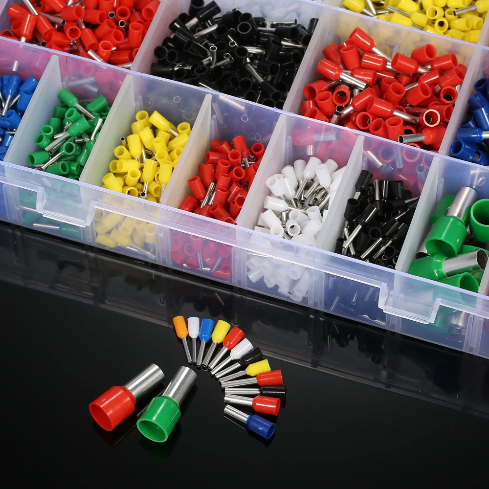 

Hot 2120PCS Wire Copper Crimp Connector Insulated Cord Pin End Terminals AWG22-5 Electrical Wire Connector