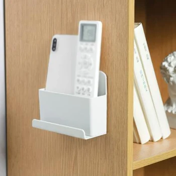

Remote Control Storage Box Case TV Air Conditioner Remote Control Mobile Phone Holder Wall Mount Stand Container Organizer Boxes