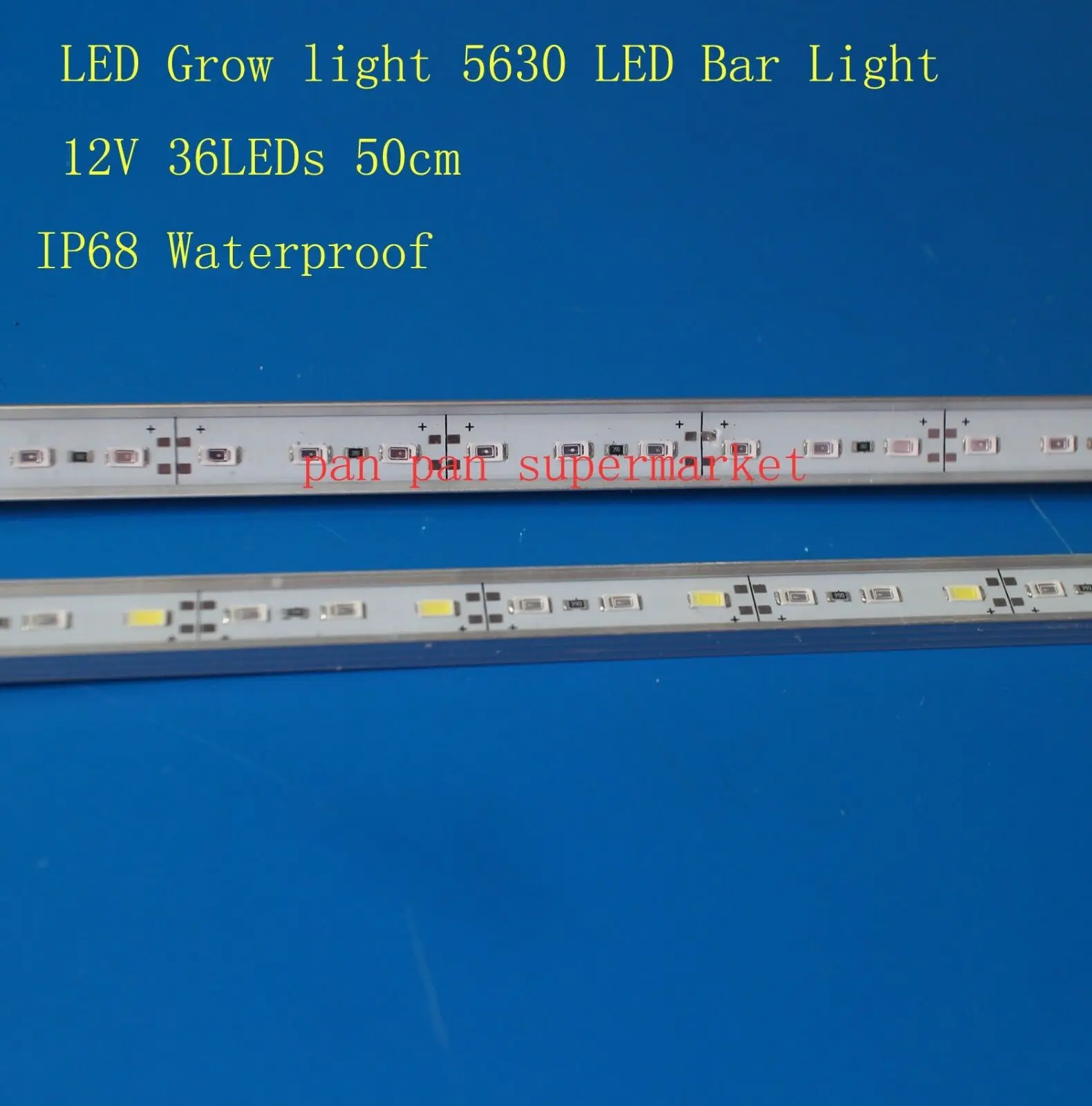 LED 성장 조명 5630 LED 바 조명 12V 36LED 50cm IP68 방수 수족관