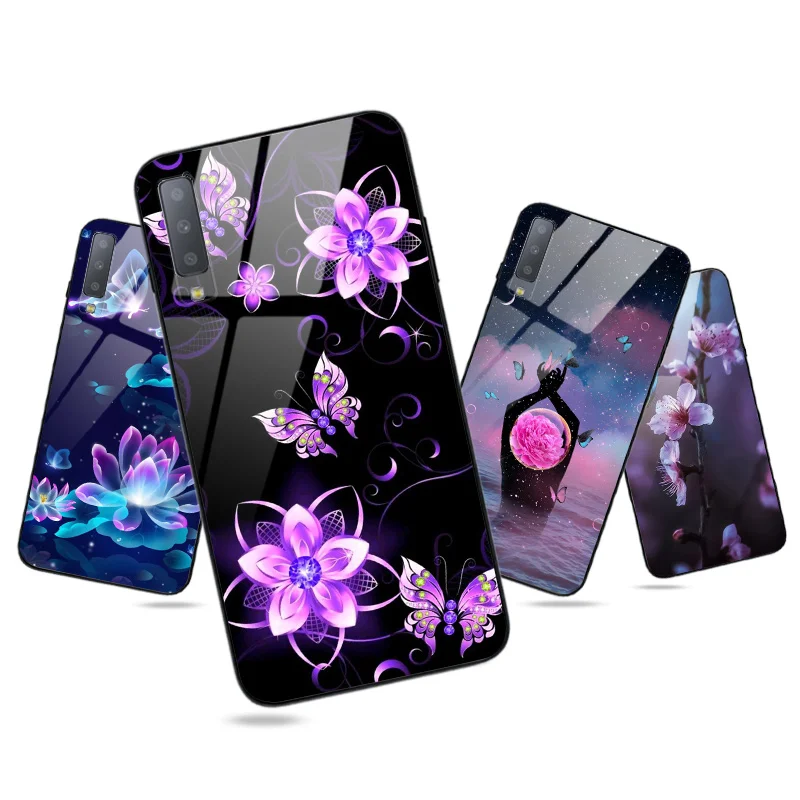 Глянцевый чехол для телефона Samsung M31 M11 M21 M30S M01 M31S A7 2018 A6 Plus A8 + A3 A5 2016 2017 A9