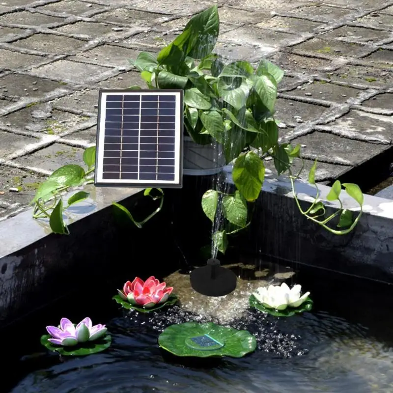 

12V 5W Solar Garden Fountain Pump Waterfalls Birdbath Fountain Kit for Fish Tank Fashionable for Aquarium Water Circulation