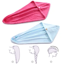 Полотенце Для Волос обертывание сильная впитывающая сила микрофибра Быстрый сушильный Душ крышка для купания