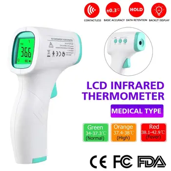

Non-contact LCD Digital Thermometer Handheld Infrared Forehead Body Thermometer For Baby Adult