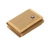 Men Solid Color Wallet Three-fold Coin Purse Canvas Wallet with Velcro Fashionable Card Pack 1