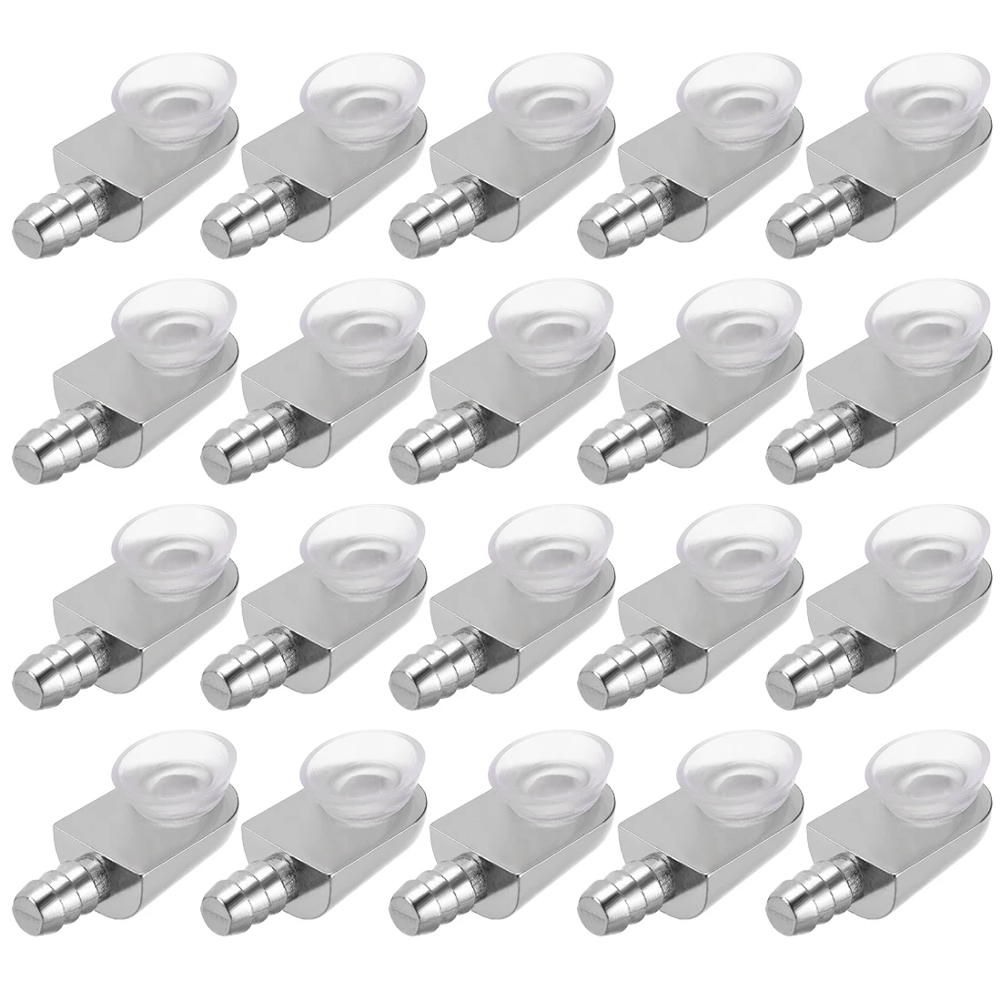 

uxcell 10Pcs 20Pcs Shelf Support Pegs Glass Bracket Zinc Alloy Nail with Superior Silicon Suction Cup Type-02 20Pcs