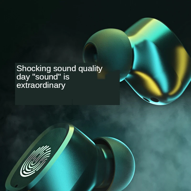 New explosion F9 wireless Bluetooth headset binaural English cross border private model TWS custom power display touch 5 0
