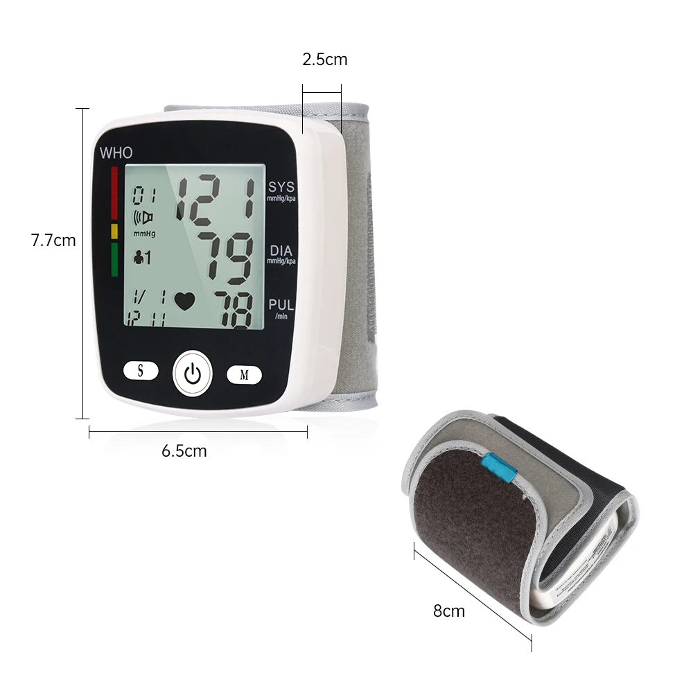 USB Rechargeable Wrist Blood Pressure Monitor Russian English Voice Tonometer Automatic Digital Sphygmomanometer blood pressure monitor,blood pressure meter
