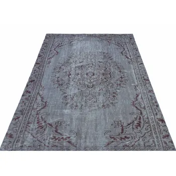 

Ice Blue Vintage Rug, Decorative Carpet, Anatolian Floral Design Rug, Free Shipping Home Gift Idea 1039