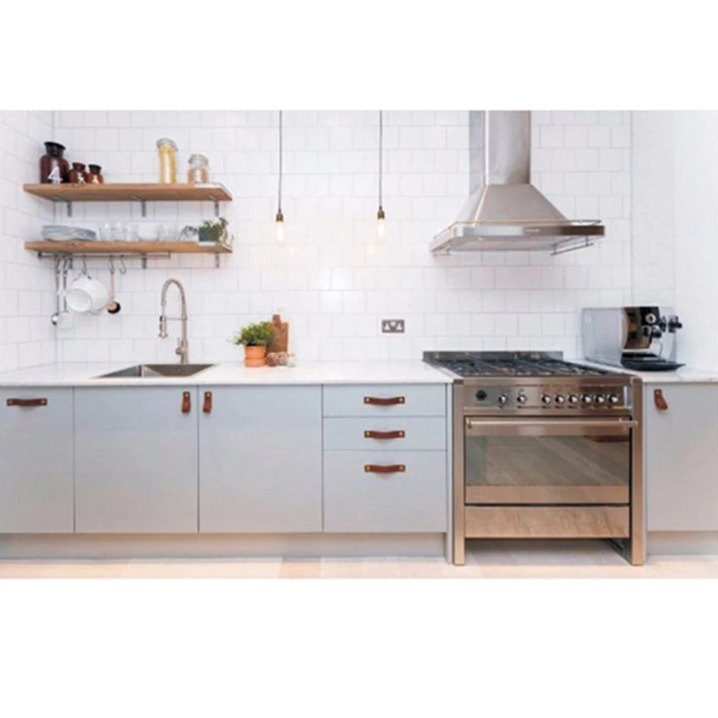 Handmade Leather Furniture Single Hole Pull Handle for Doors Cabinets Cupboards Knob