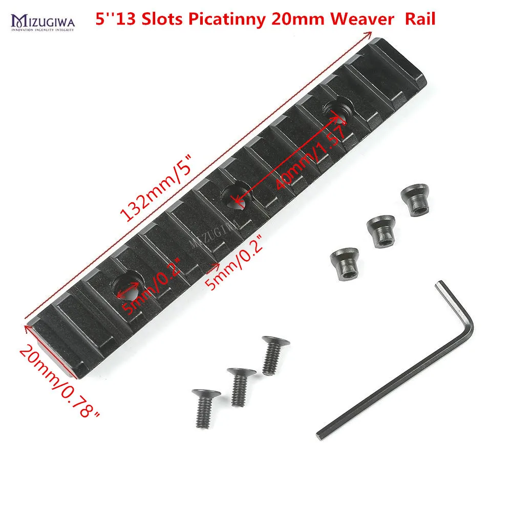 140mm 13Slots 20mm Picatinny Weaver Rail Base Mount For Rifle Sight Hunting
